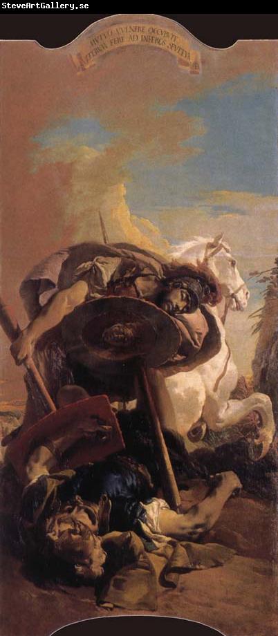 Giovanni Battista Tiepolo The death of t he consul Brutus in single combat with aruns